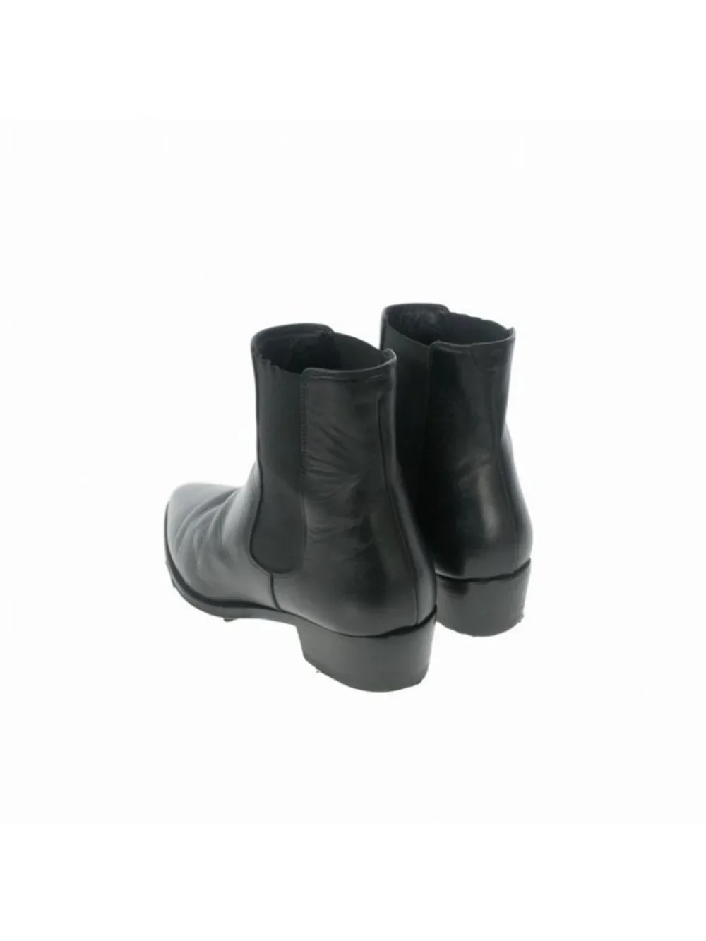 Celine Chelsea Boots Side Gore Leather Shoes Black 42.5 - Picture 3 of 9